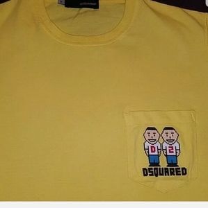 Yellow Dsquared pocket shirt mens size medium rare